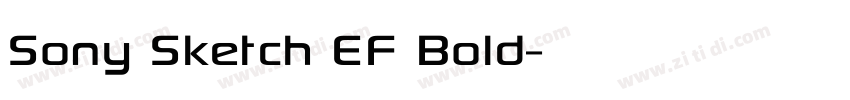 Sony Sketch EF Bold字体转换